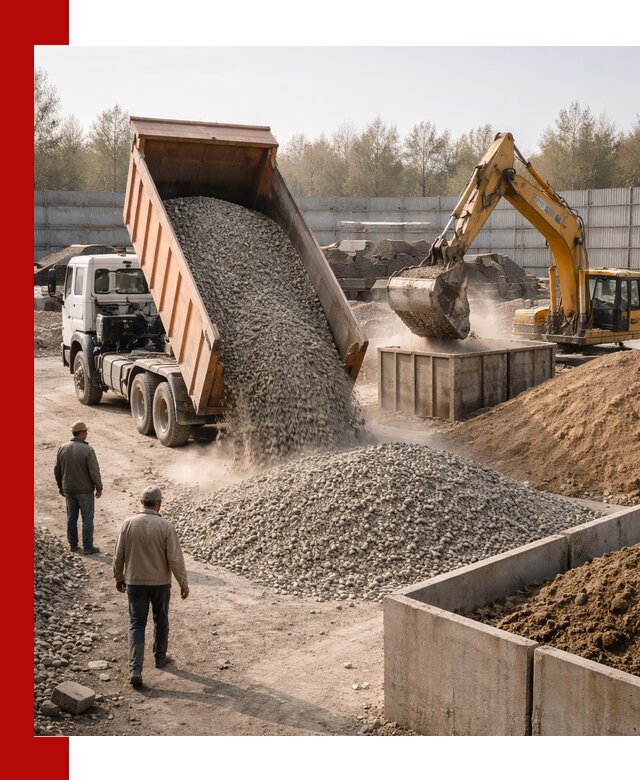 Доставка нерудных материалов с погрузкой и разгрузкой в Рассказове