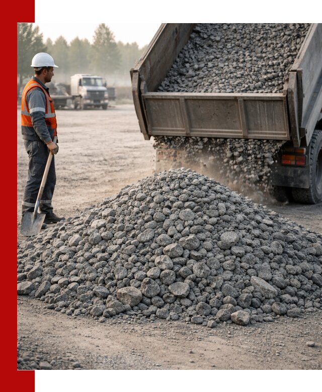 Гранитный щебень фракции 100–201 для строительства в Рассказове