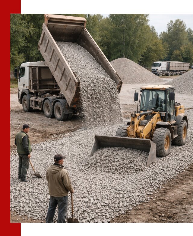 Купить гравийный щебень фракция 20-40 в Рассказове с доставкой