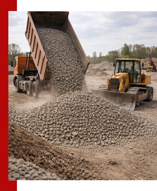 Доставка гравийного щебня фракции 40-70 в Рассказове