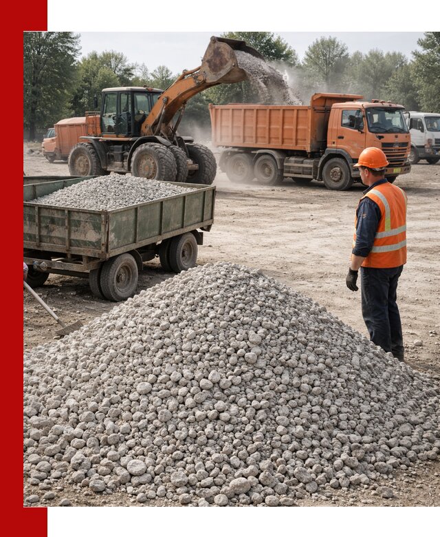 Доставка известнякового щебня фракция 20–40 в Рассказове