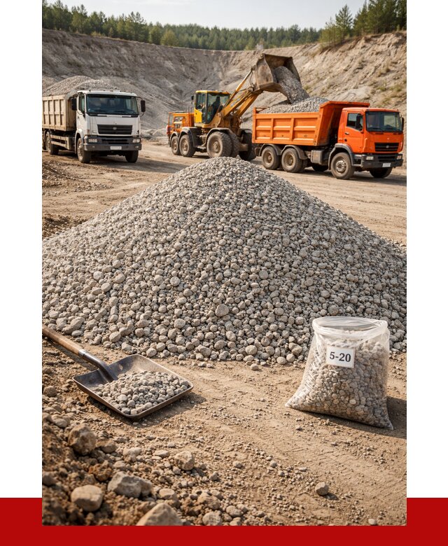 Доломитовый щебень фр. 5-20 в Рассказове от 4290 р. | ПРОНЕРУДРсз