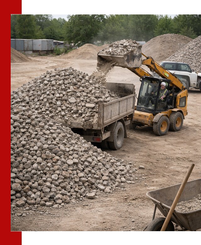 Доставка вторичного щебня в Рассказове для строительных работ