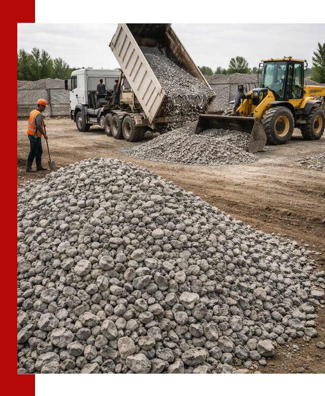 Доставка бетонного щебня фракции 40-70 в Рассказове