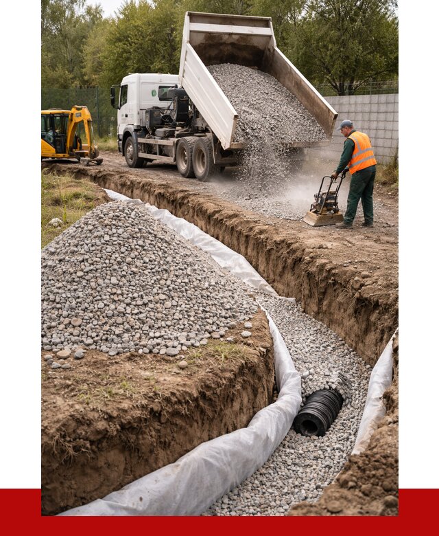 Щебень для дренажа в Рассказове от 1890 р., ПРОНЕРУДРсз доставка