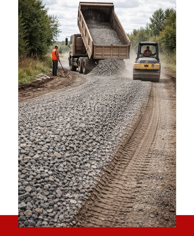 Щебень для отсыпки дороги в Рассказове от 2758 р. ПРОНЕРУДРсз