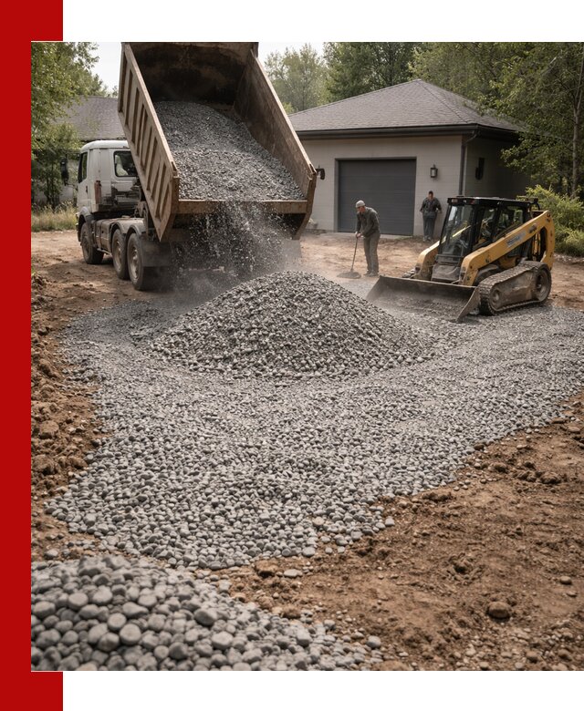 Щебень для парковки в Рассказове: доставка и укладка качественного материала