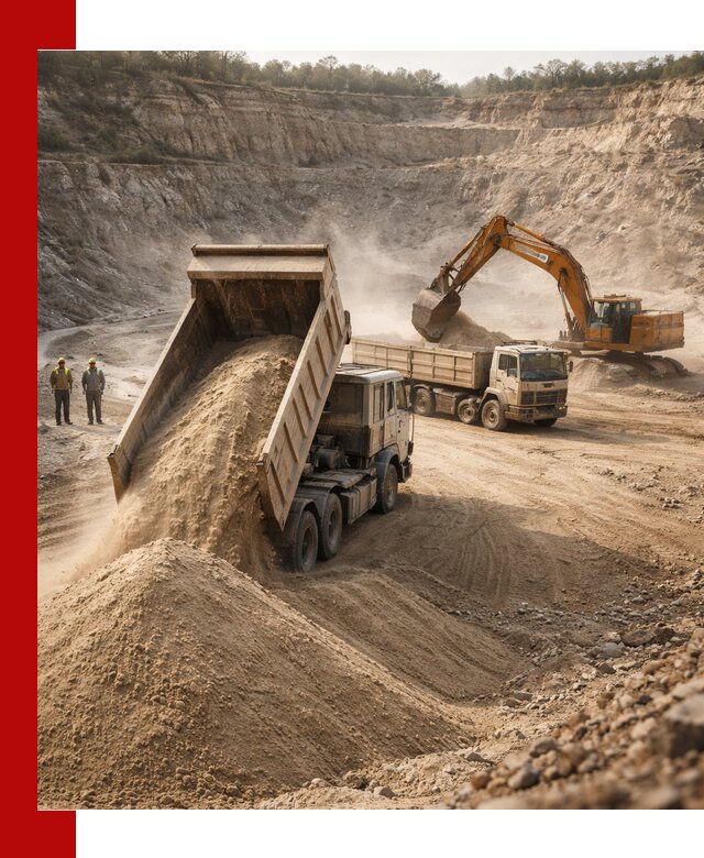 Карьерный песок навалом с доставкой в Рассказове