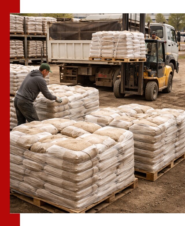 Карьерный песок в мешках с доставкой в Рассказове