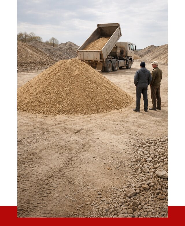 Карьерный песок крупнозернистый в Рассказове от 8683 р | ПРОНЕРУДРсз