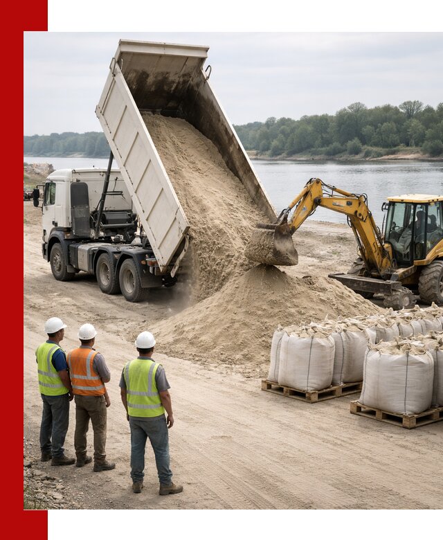 Доставка речного песка в Рассказове самосвалами и погрузкой