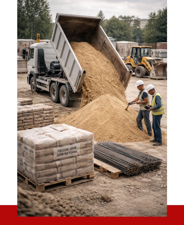 Песок для бетона в Рассказове от 2554 р. с доставкой, ПРОНЕРУДРсз