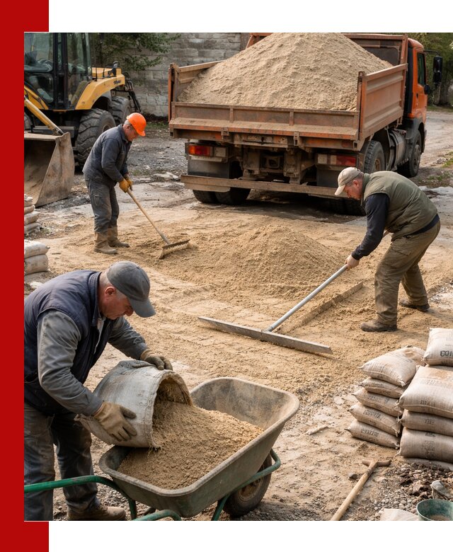 Поставка песка для стяжки в Рассказове с быстрой доставкой