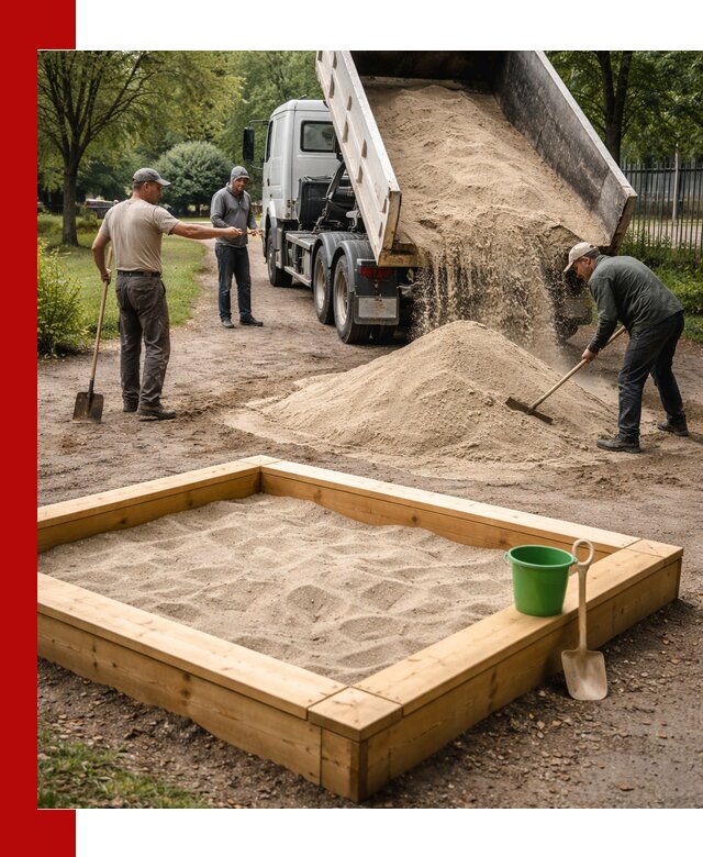 Песок для песочницы с доставкой в Рассказове недорого и чистый