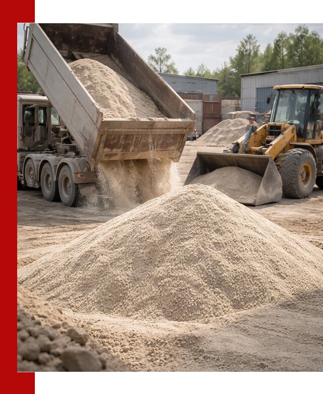 Кварцевый песок с доставкой в Рассказове для строительных работ