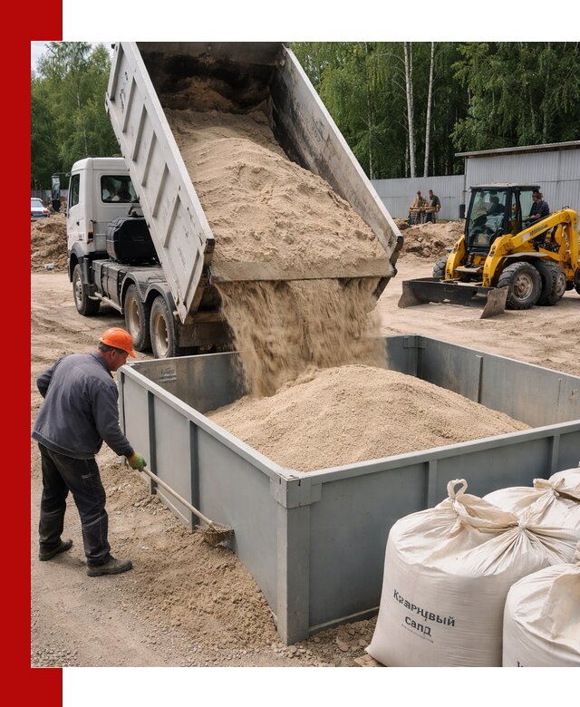 Кварцевый песок для фильтра в Рассказове — доставка и качество