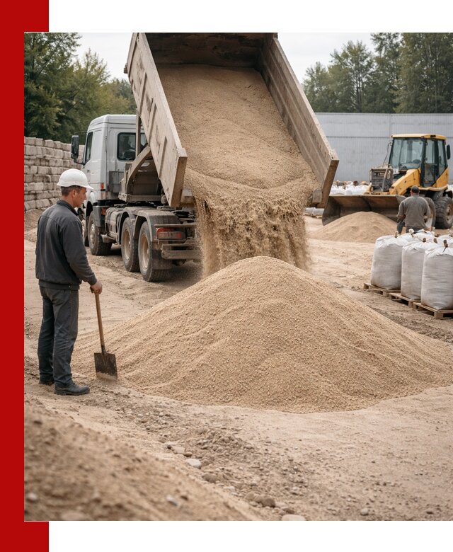 Кварцевый песок фракция 0–3 мм с доставкой в Рассказове