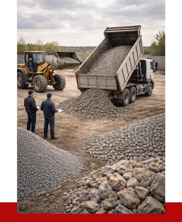 Гравий и камень с доставкой в Рассказове от 4290 р. - ПРОНЕРУДРсз