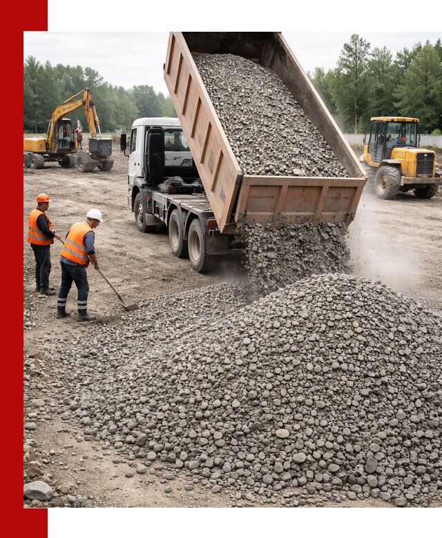 Доставка гравия фракции 40-70 в Рассказове оптом и в розницу