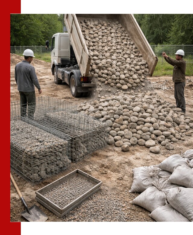 Камень для габионов фракция 70–151 в Рассказове