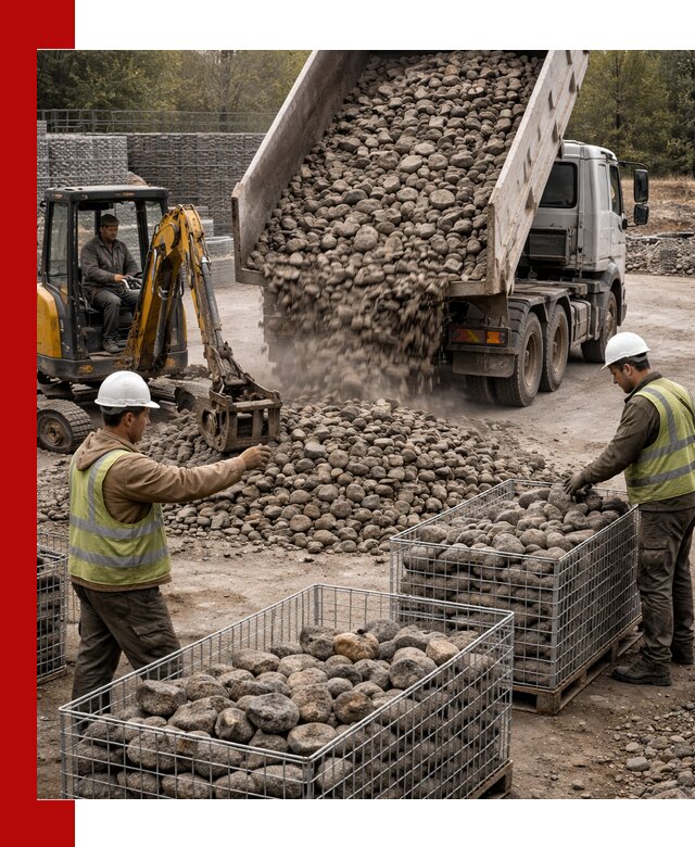 Камень для габионов фракция 100–201 в Рассказове