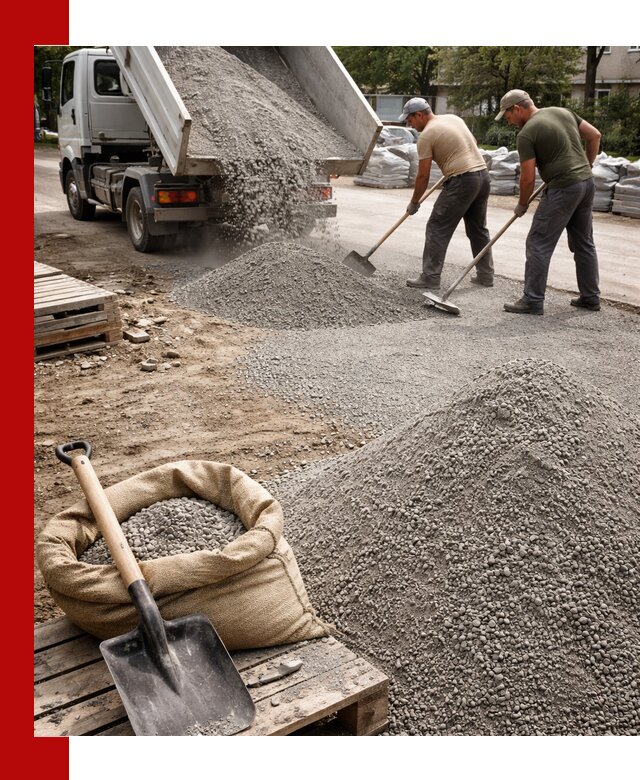 Отсев для тротуарной плитки в Рассказове — доставка и укладка