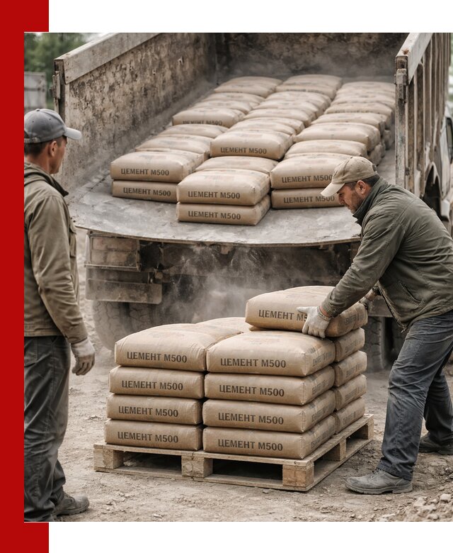 Цемент М500 с доставкой самосвалом в Рассказове