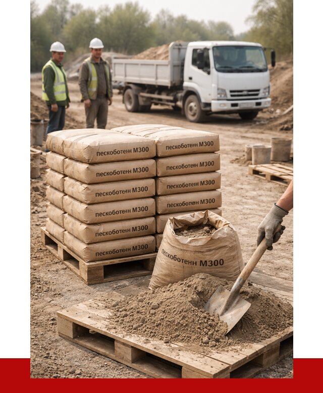 Пескобетон М300 в Рассказове с доставкой от 4750 р. за куб | ПРОНЕРУДРсз