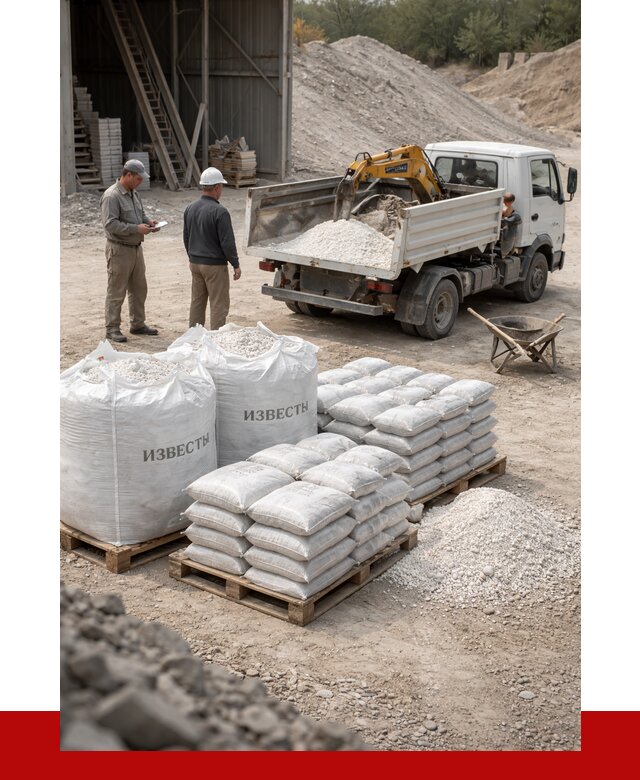 Известь строительная в Рассказове с доставкой от 4290 р. | ПРОНЕРУДРсз