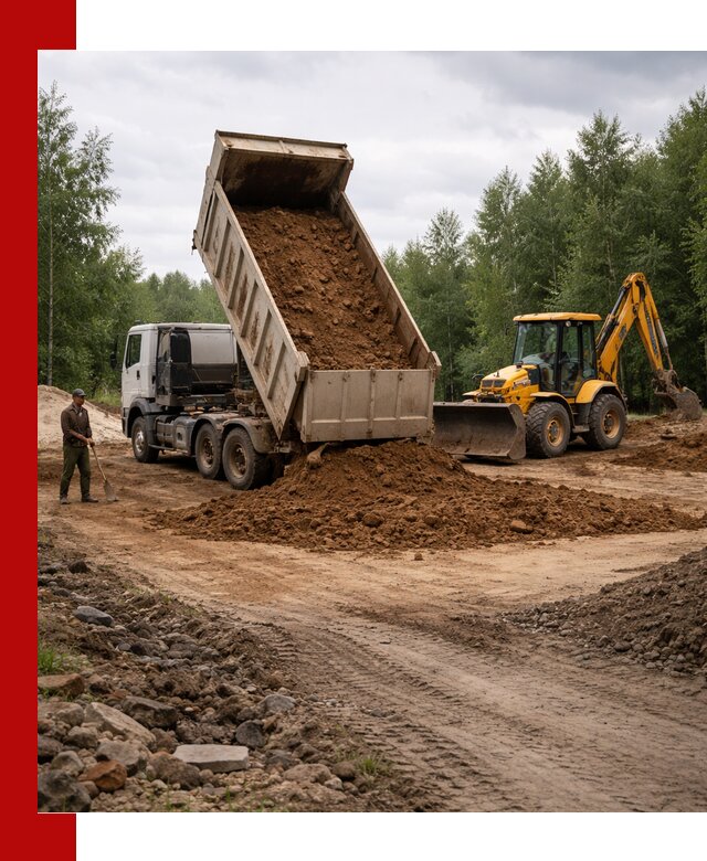 Доставка суглинка самосвалами в Рассказове подсыпка и планировка
