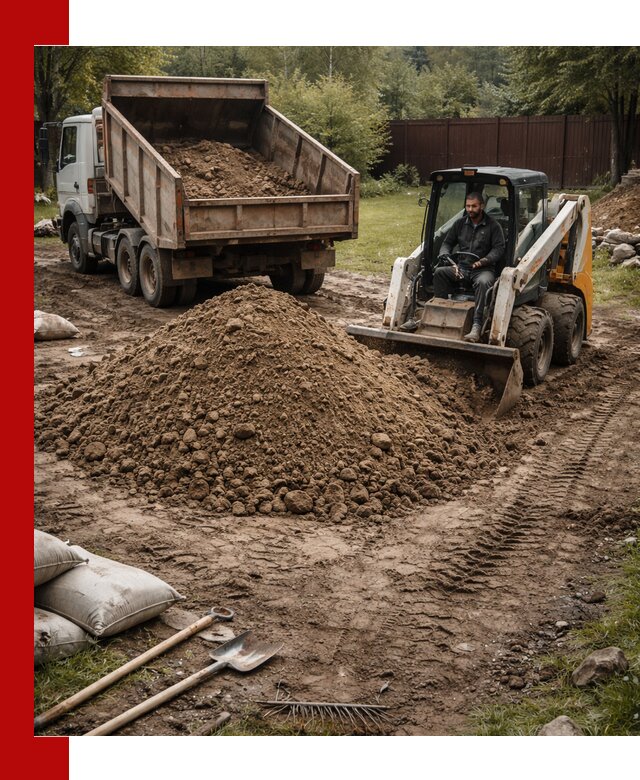 Суглинок для планировки участков в Рассказове с доставкой и выгрузкой