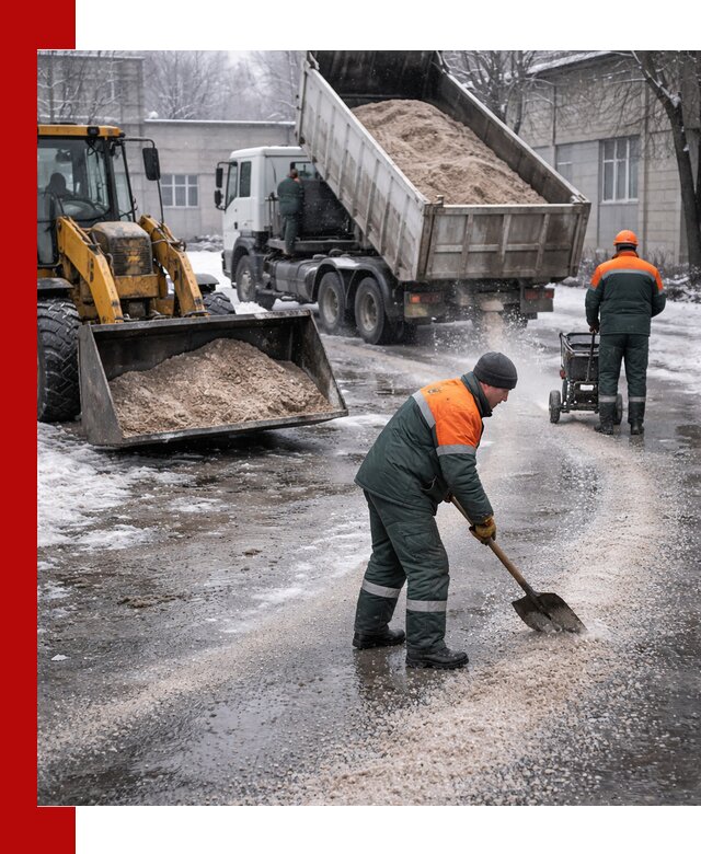 Реагент против гололеда с доставкой и нанесением в Рассказове