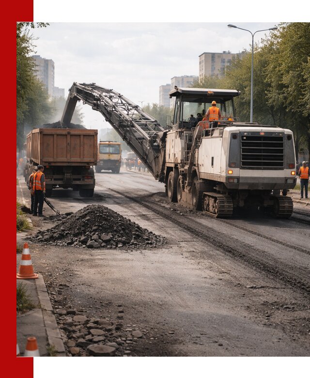 Фрезерованный асфальт в Рассказове — удаление и вывоз старого покрытия