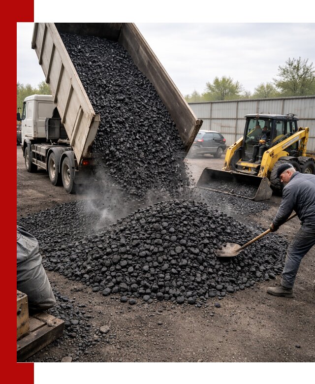 Доставка угля орех в Рассказове оптом и в розницу