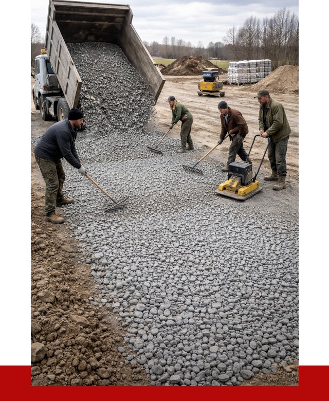 Устройство щебеночной подушки в Рассказове от 4597 р. ПРОНЕРУДРсз